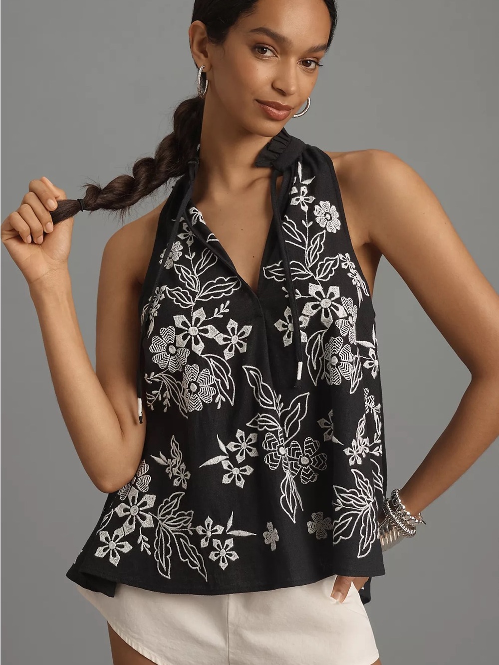Anthropologie The Tavi Blouse by Pilcro: Tank Edition Small New Embroidered